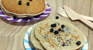 Pancakes végétaux aux myrtilles déshydratées Recette au déshydrateur : pancakes aux myrtilles