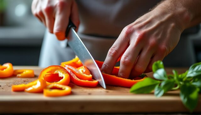 Astuces pour couper en lanière des poivrons comme un chef découvrez nos astuces professionnelles pour couper des poivrons en lanières facilement et rapidement, comme un chef !