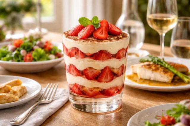 Associez le tiramisu fraise de Cyril Lignac à vos repas pour un moment de plaisir découvrez le tiramisu fraise de cyril lignac, un dessert gourmand parfait pour sublimer vos repas et offrir un moment de pur plaisir à chaque bouchée.