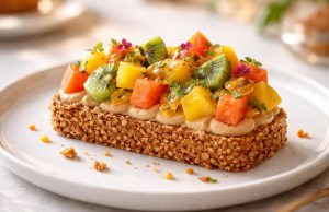 Osez l’originalité avec un croustillant au praliné et fruits exotiques délicieux découvrez l'alliance parfaite du croustillant au praliné et des fruits exotiques pour une explosion de saveurs originale et délicieuse.