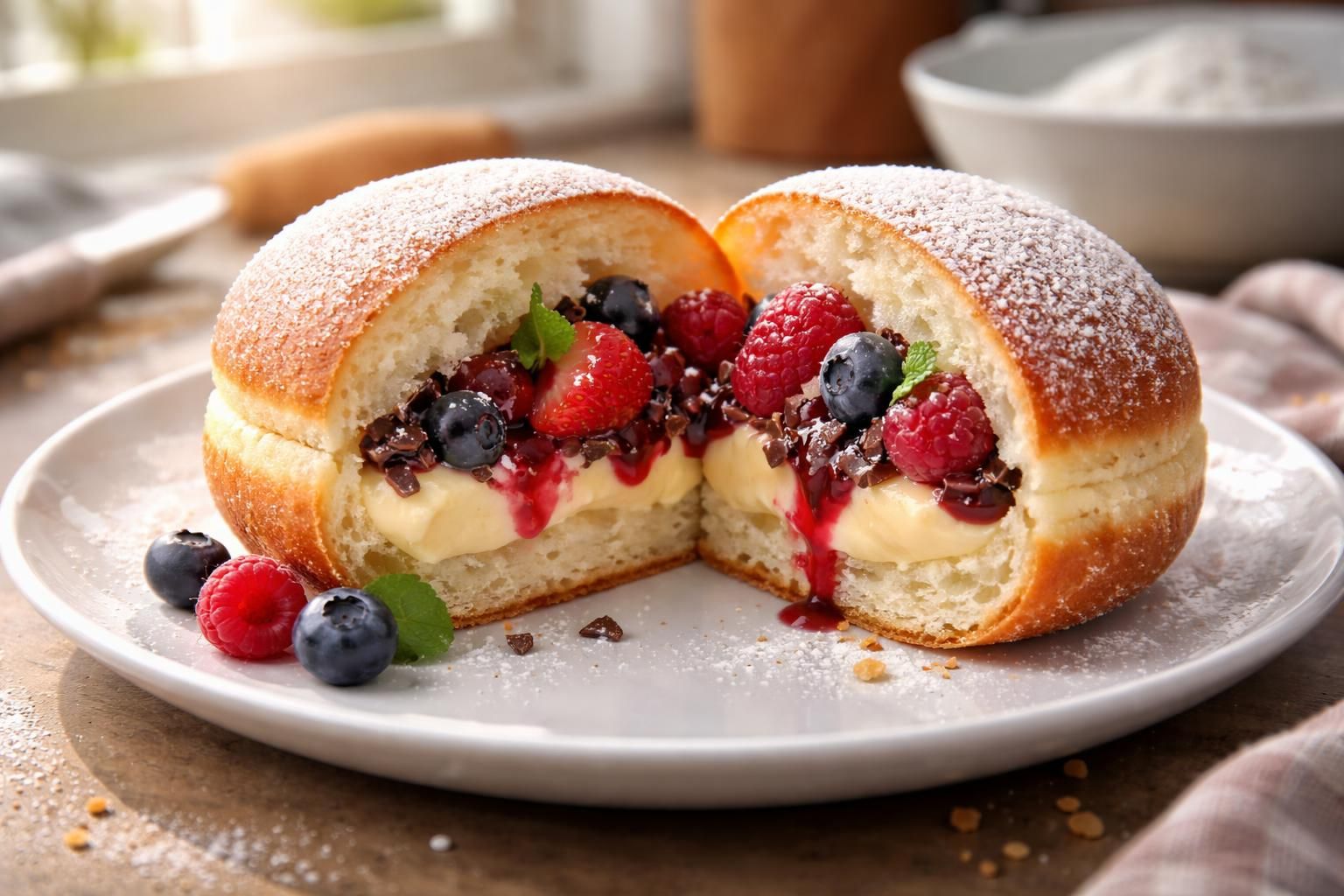 découvrez notre recette revisitée de la boule de berlin, un classique gourmand préparé avec amour pour ravir vos papilles.